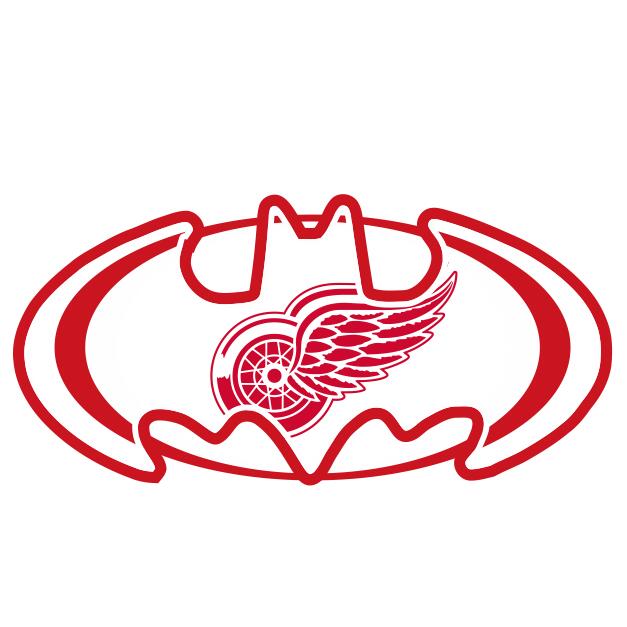 Detroit Red Wings Batman Logo fabric transfer
